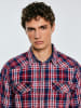 BIG STAR Hemd "Retinezi" - Regular fit - in Rot/ Dunkelblau
