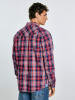 BIG STAR Hemd "Retinezi" - Regular fit - in Rot/ Dunkelblau