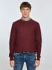 BIG STAR Sweter "Carlo" w kolorze bordowym