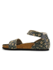 Calceo Sandalen zwart/geel