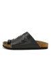 Calceo Zehentrenner in Schwarz/ Creme