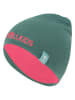 Trollkids Dwustronna czapka beanie "Troll" w kolorze koralowo-zielonym