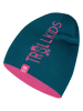 Trollkids Dwustronna czapka beanie "Troll" w kolorze różowo-turkusowym