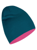Trollkids Dwustronna czapka beanie "Troll" w kolorze różowo-turkusowym