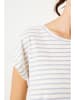 Garcia Shirt wit/lichtblauw