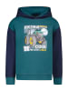 Salt and Pepper Hoodie "Tractor" in Dunkelblau/ Türkis