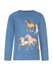 Salt and Pepper Longsleeve "Horses" in Blau