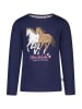 Salt and Pepper Longsleeve "Horses" donkerblauw