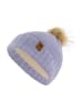 Salt and Pepper Muts met pompon paars