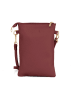 Anna Morellini Leder-Handytasche "Erica" in Bordeaux - (B)14 x (H)21 x (T)1 cm
