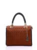 Anna Morellini Leren handtas "Viola" lichtbruin - (B)30 x (H)26 x (D)17 cm