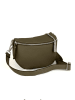 Anna Morellini Leder-Gürteltasche "Berenice" in Khaki - (B)25 x (H)14 x (T)1 cm