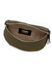 Anna Morellini Leder-Gürteltasche "Berenice" in Khaki - (B)25 x (H)14 x (T)1 cm