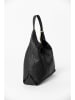 Anna Morellini Leder-Schultertasche "Nicolina" in Schwarz - (B)41 x (H)42 x (T)11 cm