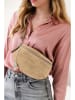Anna Morellini Leder-Umhängetasche "Filellia" in Beige - (B)25 x (H)14 x (T)1 cm