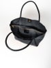 Anna Morellini Leder-Schultertasche "Magliana" in Schwarz - (B)38 x (H)30 x (T)2 cm
