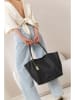 Anna Morellini Leder-Schultertasche "Magliana" in Schwarz - (B)38 x (H)30 x (T)2 cm