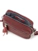 Anna Morellini Leder-Umhängetasche "Abriana" in Bordeaux - (B)20 x (H)16 x (T)8 cm