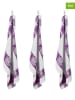 Laguiole 3er-Set: Geschirrtücher "Collection Carré" in Weiß/ Lila - (L)70 x (B)50 cm