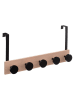 WellHome Hakenlijst zwart/lichtbruin - (B)50 x (H)24 x (D)11 cm