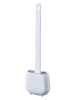 WellHome Szczotka WC w kolorze białym - 11 x 36 x 3,5 cm