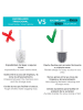WellHome Toiletborstelhouder wit - (B)11 x (H)36 x (D)3,5 cm