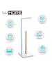 WellHome Toilettenpapierhalter in Weiß - (B)20 x (H)64,5 x (T)20 cm