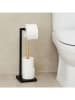WellHome Toiletrolhouder zwart - B)20 x (H)64,5 x (D)20 cm