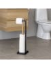 WellHome Toiletrolhouder zwart - B)20 x (H)64,5 x (D)20 cm