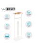 WellHome Toiletpapierhouder wit - (B)18 x (H)59,2 x (D)12 cm