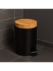 WellHome Kosmetik-Treteimer in Schwarz - 3 l