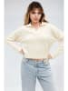 Monki Sweter w kolorze kremowym