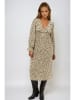 Monki Kleid in Beige/ Schwarz