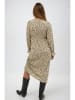 Monki Kleid in Beige/ Schwarz
