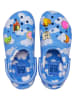 Crocs Chodaki "Happy Socks X Crocs Classic" w kolorze niebiesko-białym ze wzorem