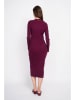 ASSUILI Strickkleid in Bordeaux