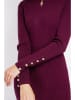 ASSUILI Strickkleid in Bordeaux