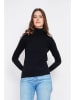 ASSUILI Rollkragenpullover in Schwarz