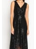 ASSUILI Paillettenkleid in Schwarz