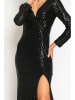 ASSUILI Paillettenkleid in Schwarz