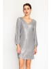 ASSUILI Paillettenkleid in Silber