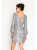 ASSUILI Paillettenkleid in Silber