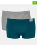 Sloggi 2er-Set: Boxershorts in Grau/ Blau