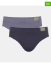 Sloggi 2-delige set: slips grijs/donkerblauw