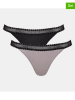 Sloggi 2er-Set: Strings in Schwarz/ Grau