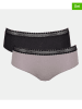 Sloggi 2er-Set: Slips in Schwarz/ Grau