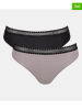 Sloggi 2er-Set: Slips in Schwarz/ Grau