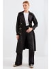 Happiness Istanbul Trenchcoat in Schwarz