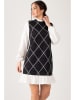 Happiness Istanbul Sukienka w kolorze czarno-białym