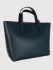 Victor & Hugo Paris Leren handtas "Opale" donkerblauw - (B)29 x (H)24 x (D)14 cm